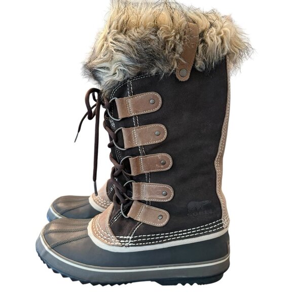 SOREL Joan Of Arctic Brown Waterproof Winter Snow Boots 1540-248 Women's Size 9 - Picture 1 of 10